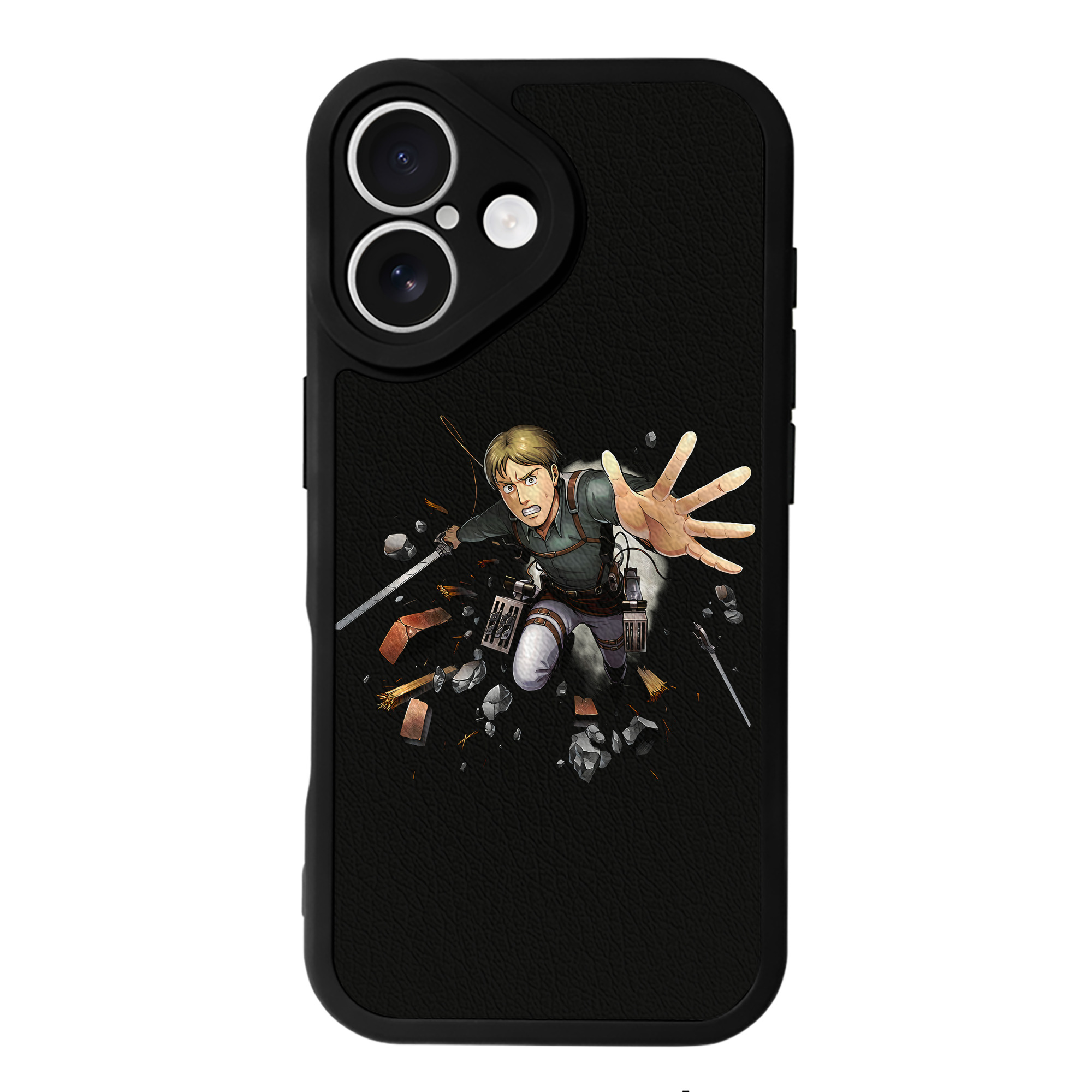 （画像用） 進撃の巨人 Attack on Titan 【iPhone 16シリーズ対応】シリコンスマホケース（レザー調） 材質：シリコン